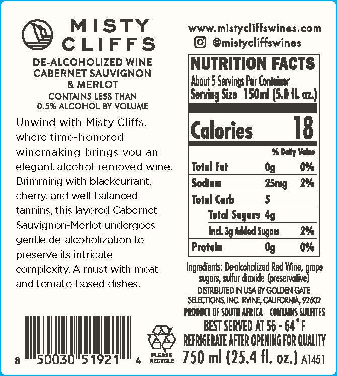 Misty Cliffs Cabernet Sauvignon & Merlot