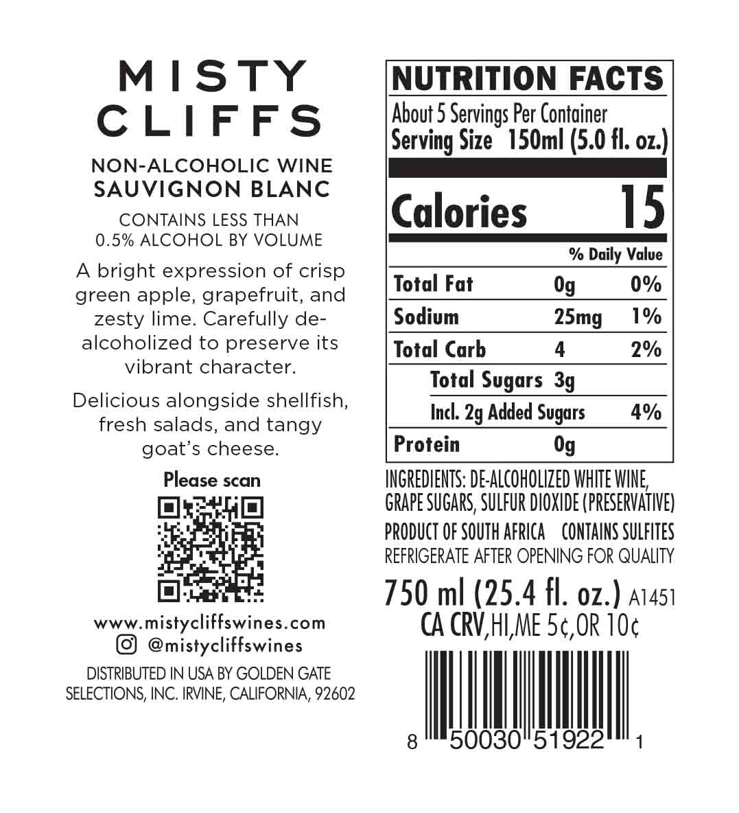 SAUVIGNON BLANC NON-ALCOHOLIC WINE