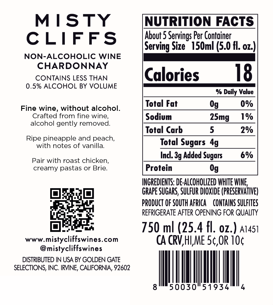 CHARDONNAY NON-ALCOHOLIC WINE